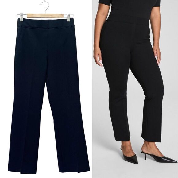 Spanx PerfectFit Kick Flare Pants Black Size Medium Regular Pull-On Ponte Knit - Picture 1 of 10